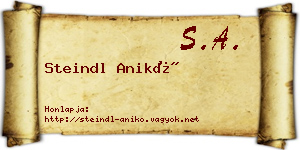 Steindl Anikó névjegykártya